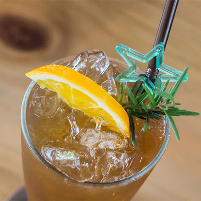 Glass of iced lemon tea