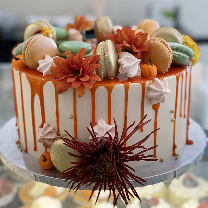 Custom Fall Drip Cake